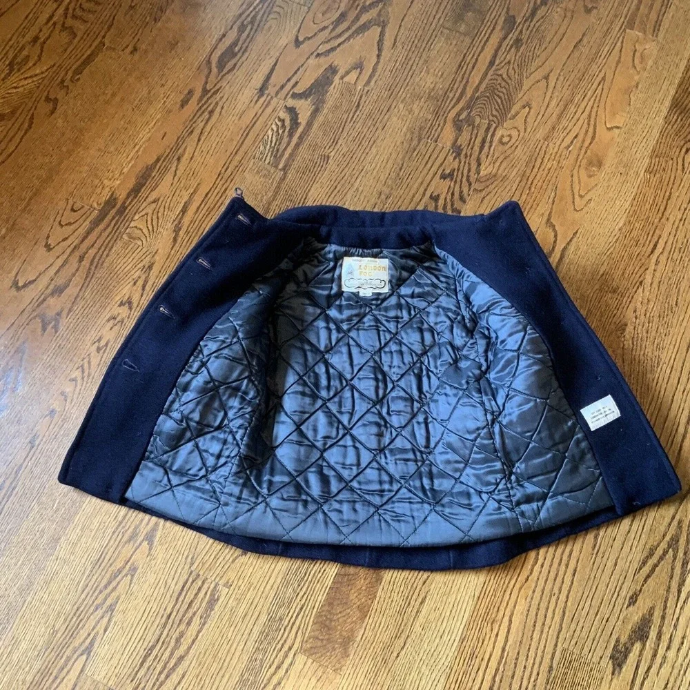 Vintage Navy Pea Coat Wool Sz 5 Toddler Formal‎ Nautical Classic EUC